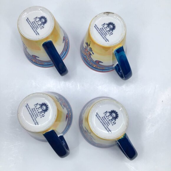 Zanzibar Euro Ceramica Coffee Tea Mugs Boho Cottagecore Contemporary Cone Shape - Picture 8 of 14